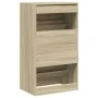 Shoe cabinet with 2 folding Sonoma oak drawers 60x42x108 cm by , Shoe racks and shoe organizers - Ref: Foro24-3214387, Price:...