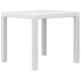 White rattan look plastic garden table 79x79x72 cm by vidaXL, Garden tables - Ref: Foro24-45601, Price: 79,05 €, Discount: %