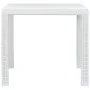 Weißer Gartentisch aus Kunststoff in Rattanoptik, 79 x 79 x 72 cm von vidaXL, Gartentische - Ref: Foro24-45601, Preis: 79,05 ...