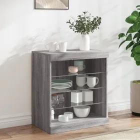 Sideboard mit LED-Leuchten Sonomagrau 60,5x37x67 cm von , Sideboards - Ref: Foro24-836698, Preis: 63,60 €, Rabatt: %