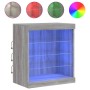 Aparador con luces LED gris Sonoma 60,5x37x67 cm de , Aparadores - Ref: Foro24-836698, Precio: 66,48 €, Descuento: %