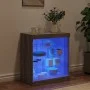 Sideboard with LED lights Sonoma gray 60.5x37x67 cm by , Sideboards - Ref: Foro24-836698, Price: 63,60 €, Discount: %