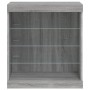 Aparador con luces LED gris Sonoma 60,5x37x67 cm de , Aparadores - Ref: Foro24-836698, Precio: 66,48 €, Descuento: %
