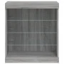 Sideboard with LED lights Sonoma gray 60.5x37x67 cm by , Sideboards - Ref: Foro24-836698, Price: 63,60 €, Discount: %