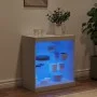Sideboard with white LED lights 60.5x37x67 cm by , Sideboards - Ref: Foro24-836693, Price: 66,90 €, Discount: %