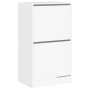Shoe cabinet with 2 folding drawers white 60x42x108 cm by , Shoe racks and shoe organizers - Ref: Foro24-3214385, Price: 96,4...