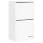 Shoe cabinet with 2 folding drawers white 60x42x108 cm by , Shoe racks and shoe organizers - Ref: Foro24-3214385, Price: 95,2...