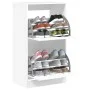 Shoe cabinet with 2 folding drawers white 60x42x108 cm by , Shoe racks and shoe organizers - Ref: Foro24-3214385, Price: 95,2...