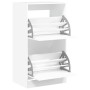 Shoe cabinet with 2 folding drawers white 60x42x108 cm by , Shoe racks and shoe organizers - Ref: Foro24-3214385, Price: 96,4...