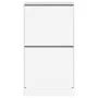 Shoe cabinet with 2 folding drawers white 60x42x108 cm by , Shoe racks and shoe organizers - Ref: Foro24-3214385, Price: 95,2...