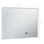 Espejo de baño con LED, sensor táctil y reloj 80x60 cm de vidaXL, Espejos - Ref: Foro24-144738, Precio: 117,94 €, Descuento: %