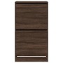 Schuhschrank mit 2 Klappschubladen Eiche braun 60x42x108 cm von , Schuhregale und Schuhorganisatoren - Ref: Foro24-3214391, P...