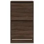 Schuhschrank mit 2 Klappschubladen Eiche braun 60x42x108 cm von , Schuhregale und Schuhorganisatoren - Ref: Foro24-3214391, P...
