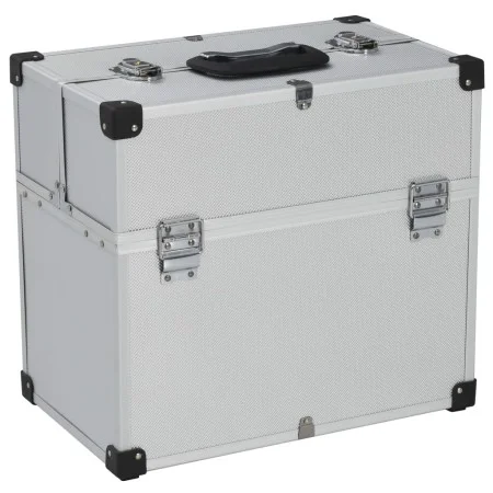 Silver aluminum tool box 38x22.5x34 cm by vidaXL, Toolboxes - Ref: Foro24-91848, Price: 62,41 €, Discount: %