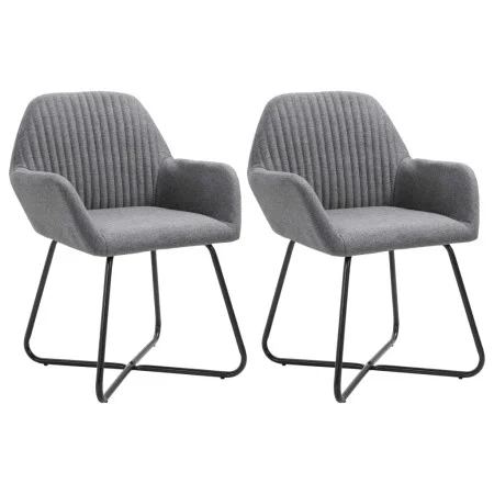 Dining chairs 2 units dark gray fabric by vidaXL, dining chairs - Ref: Foro24-249808, Price: 160,57 €, Discount: %