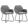 Dining chairs 2 units dark gray fabric by vidaXL, dining chairs - Ref: Foro24-249808, Price: 160,57 €, Discount: %