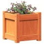 Outdoor planters 2 pcs solid wax brown pine wood by , Pots and planters - Ref: Foro24-837399, Price: 61,38 €, Discount: %