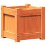 Outdoor planters 2 pcs solid wax brown pine wood by , Pots and planters - Ref: Foro24-837399, Price: 61,38 €, Discount: %