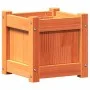 Outdoor planters 2 pcs solid wax brown pine wood by , Pots and planters - Ref: Foro24-837399, Price: 61,38 €, Discount: %