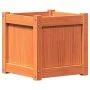 Outdoor planters 2 pcs solid wax brown pine wood by , Pots and planters - Ref: Foro24-837409, Price: 70,46 €, Discount: %