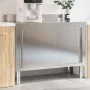 Küchenarbeitstisch mit Schiebetüren aus Edelstahl von , Wiederherstellung - Ref: Foro24-376441, Preis: 286,08 €, Rabatt: %