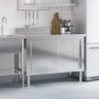 Küchenarbeitstisch mit Schiebetüren aus Edelstahl von , Wiederherstellung - Ref: Foro24-376441, Preis: 278,38 €, Rabatt: %