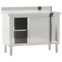 Mesa de trabajo de cocina puertas correderas acero inoxidable