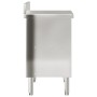 Mesa de trabajo de cocina puertas correderas acero inoxidable