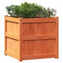 Outdoor planter solid wax brown pine wood 60x60x60 cm by , Pots and planters - Ref: Foro24-837428, Price: 96,26 €, Discount: %