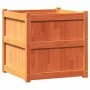 Jardinera exterior madera maciza pino marrón cera 60x60x60 cm de , Maceteros y jardineras - Ref: Foro24-837428, Precio: 95,05...