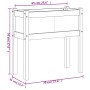 Pflanzgefäß mit Beinen aus massivem, wachsbraunem Kiefernholz, 70 x 31 x 70 cm von , Töpfe und Pflanzgefäße - Ref: Foro24-837...