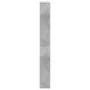 Shoe cabinet with mirror 4 levels concrete gray 63x17x134 cm by , Shoe racks and shoe organizers - Ref: Foro24-3228275, Price...