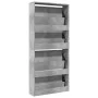 Shoe cabinet with mirror 4 levels concrete gray 63x17x134 cm by , Shoe racks and shoe organizers - Ref: Foro24-3228275, Price...