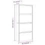 Shoe cabinet with mirror 4 levels concrete gray 63x17x134 cm by , Shoe racks and shoe organizers - Ref: Foro24-3228275, Price...