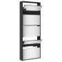 Schuhschrank mit Spiegel 5 Ebenen schwarz 63x17x169,5 cm von , Schuhregale und Schuhorganisatoren - Ref: Foro24-3228280, Prei...