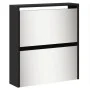 Schuhschrank mit Spiegel 5 Ebenen schwarz 63x17x169,5 cm von , Schuhregale und Schuhorganisatoren - Ref: Foro24-3228280, Prei...