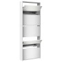 Shoe rack and mirror cabinet 5 levels glossy white 63x17x169.5 cm by , Shoe racks and shoe organizers - Ref: Foro24-3228282, ...