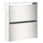 Mueble zapatero y espejo 5 niveles blanco brillo 63x17x169,5 cm de , Zapateros y organizadores de calzado - Ref: Foro24-32282...