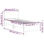 Smoked oak engineered wood bed with headboard 75x190 cm by , Beds and slatted bases - Ref: Foro24-838663, Price: 66,50 €, Dis...