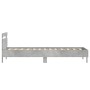 Concrete gray LED lights headboard bed frame 75x190 cm by , Beds and slatted bases - Ref: Foro24-838753, Price: 83,42 €, Disc...