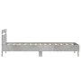 Concrete gray LED lights headboard bed frame 75x190 cm by , Beds and slatted bases - Ref: Foro24-838753, Price: 82,11 €, Disc...