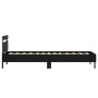 Bed frame with headboard and LED lights black 75x190 cm by , Beds and slatted bases - Ref: Foro24-838751, Price: 96,05 €, Dis...