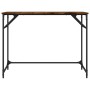 Escritorio madera ingeniería y acero roble ahumado 100x45x76 cm de , Escritorios - Ref: Foro24-842268, Precio: 51,00 €, Descu...