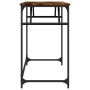 Escritorio madera ingeniería y acero roble ahumado 100x45x76 cm de , Escritorios - Ref: Foro24-842268, Precio: 51,00 €, Descu...