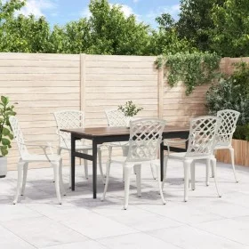 Gartenstühle 6 Einheiten aus weißem Aluminiumguss von , Gartenstühle - Ref: Foro24-3216321, Preis: 742,42 €, Rabatt: %