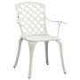 Garden chairs 6 units white cast aluminum by , Garden chairs - Ref: Foro24-3216321, Price: 787,60 €, Discount: %