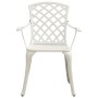 Garden chairs 6 units white cast aluminum by , Garden chairs - Ref: Foro24-3216321, Price: 787,60 €, Discount: %