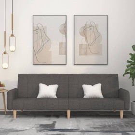 Sofá cama de 2 plazas tela gris oscuro de , Sofás - Ref: Foro24-375759, Precio: 284,36 €, Descuento: %
