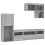TV-Wandmöbel mit LED, 6-teilig, Holzwerkstoff, grau Sonoma von , TV-Möbel - Ref: Foro24-3216737, Preis: 209,31 €, Rabatt: %