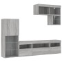 TV-Wandmöbel mit LED, 6-teilig, Holzwerkstoff, grau Sonoma von , TV-Möbel - Ref: Foro24-3216737, Preis: 213,40 €, Rabatt: %